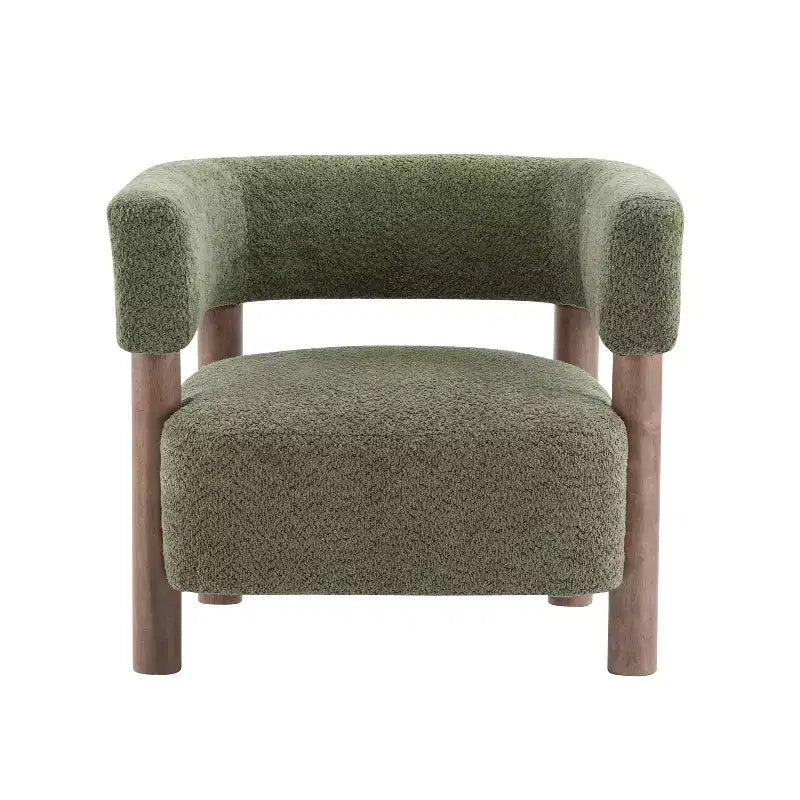 Poltrona d'accento in Bouclé, Schienale curvo aperto, Seduta singola – Disponibile in vari colori