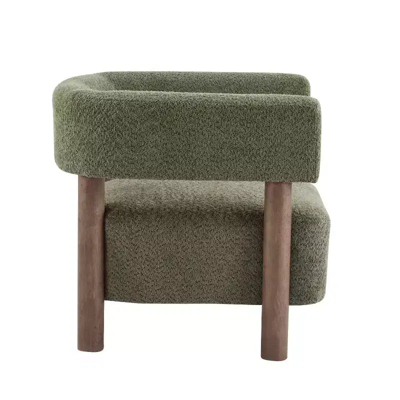Poltrona d'accento in Bouclé, Schienale curvo aperto, Seduta singola – Disponibile in vari colori