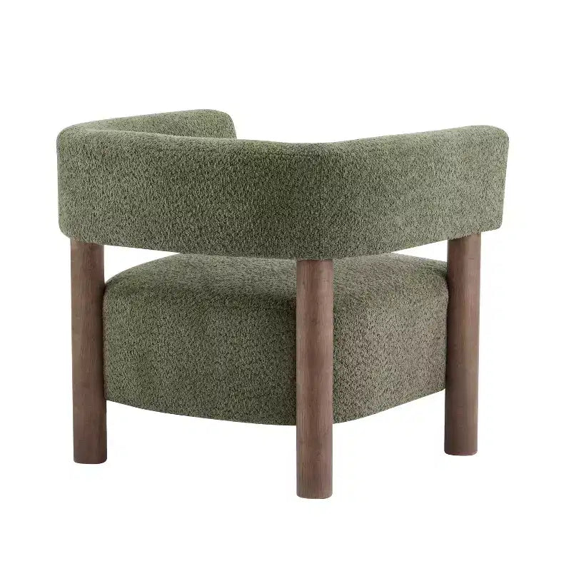 Poltrona d'accento in Bouclé, Schienale curvo aperto, Seduta singola – Disponibile in vari colori