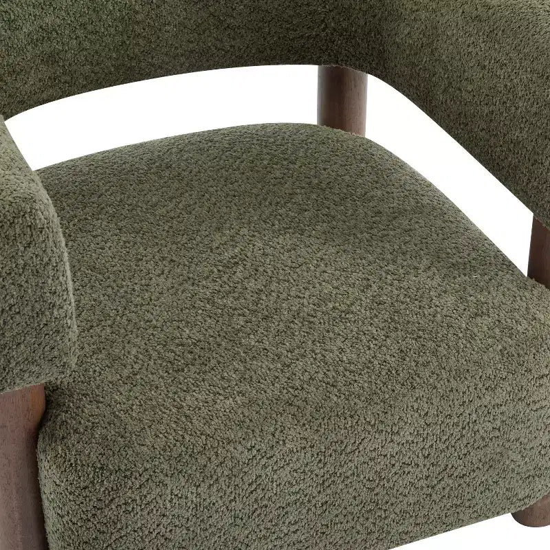 Poltrona d'accento in Bouclé, Schienale curvo aperto, Seduta singola – Disponibile in vari colori