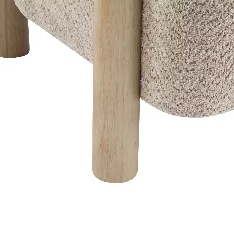 Poltrona d'accento in Bouclé, Schienale curvo aperto, Seduta singola – Disponibile in vari colori