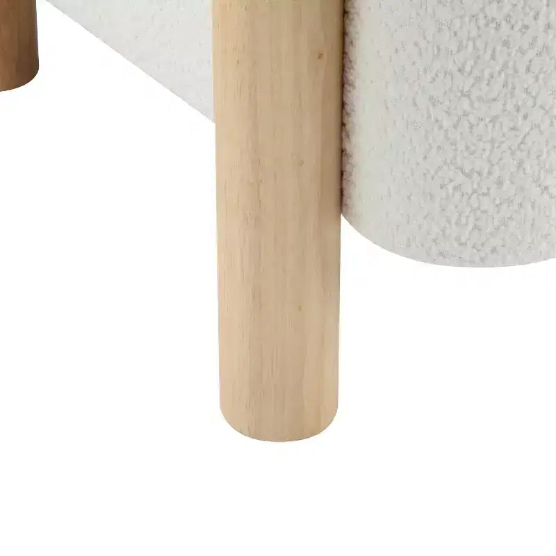 Poltrona d'accento in Bouclé, Schienale curvo aperto, Seduta singola – Disponibile in vari colori