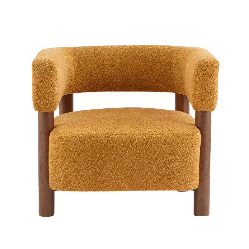 Poltrona d'accento in Bouclé, Schienale curvo aperto, Seduta singola – Disponibile in vari colori
