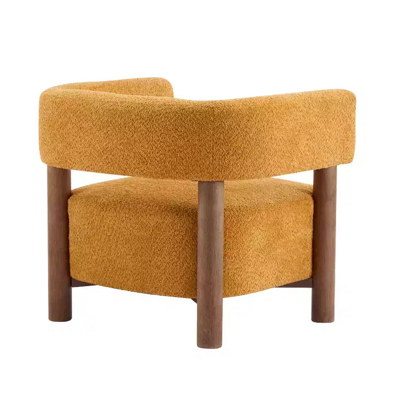 Poltrona d'accento in Bouclé, Schienale curvo aperto, Seduta singola – Disponibile in vari colori