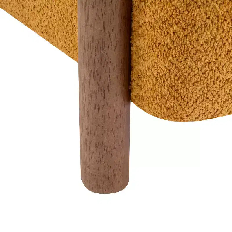 Poltrona d'accento in Bouclé, Schienale curvo aperto, Seduta singola – Disponibile in vari colori