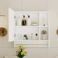 Pensile bagno a muro bianco, 1 anta 4 ripiani, singolo
