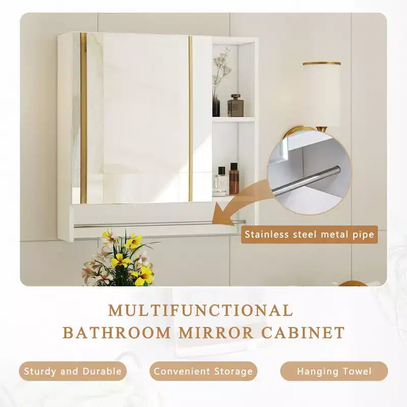 Pensile bagno a muro bianco, 1 anta 4 ripiani, singolo