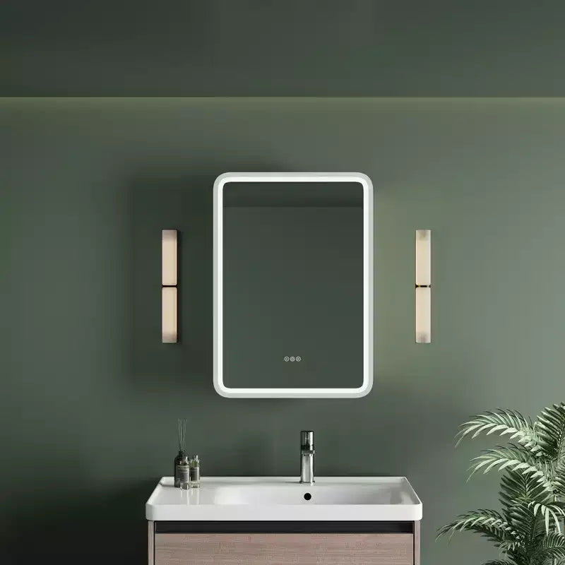 Nero/Bianco/Oro, cerniera sinistra/destra, specchiera contenitore con LED a un'anta, montaggio a superficie o a incasso