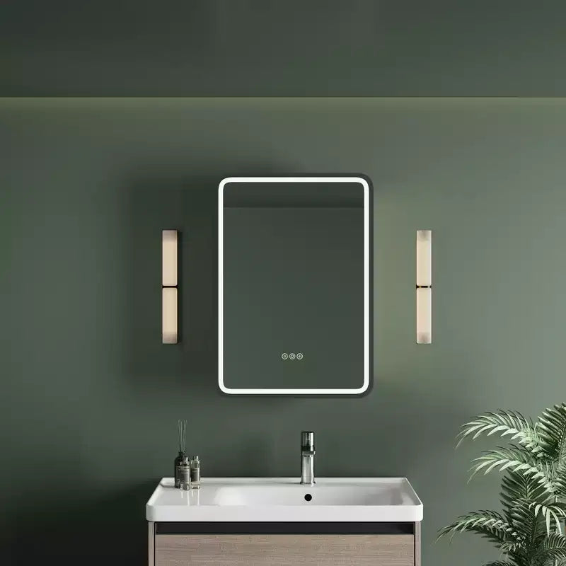 Nero/Bianco/Oro, cerniera sinistra/destra, specchiera contenitore con LED a un'anta, montaggio a superficie o a incasso