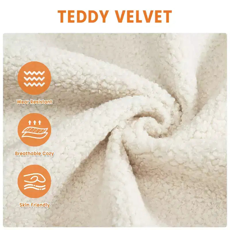 Divano a 3 posti imbottito beige/grigio/verde con braccioli ampi, per 2–4 persone