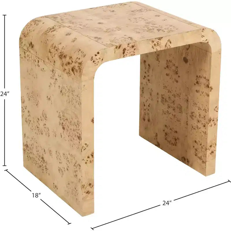 Tavolino d'appoggio rettangolare marrone, in legno, per 1 persona