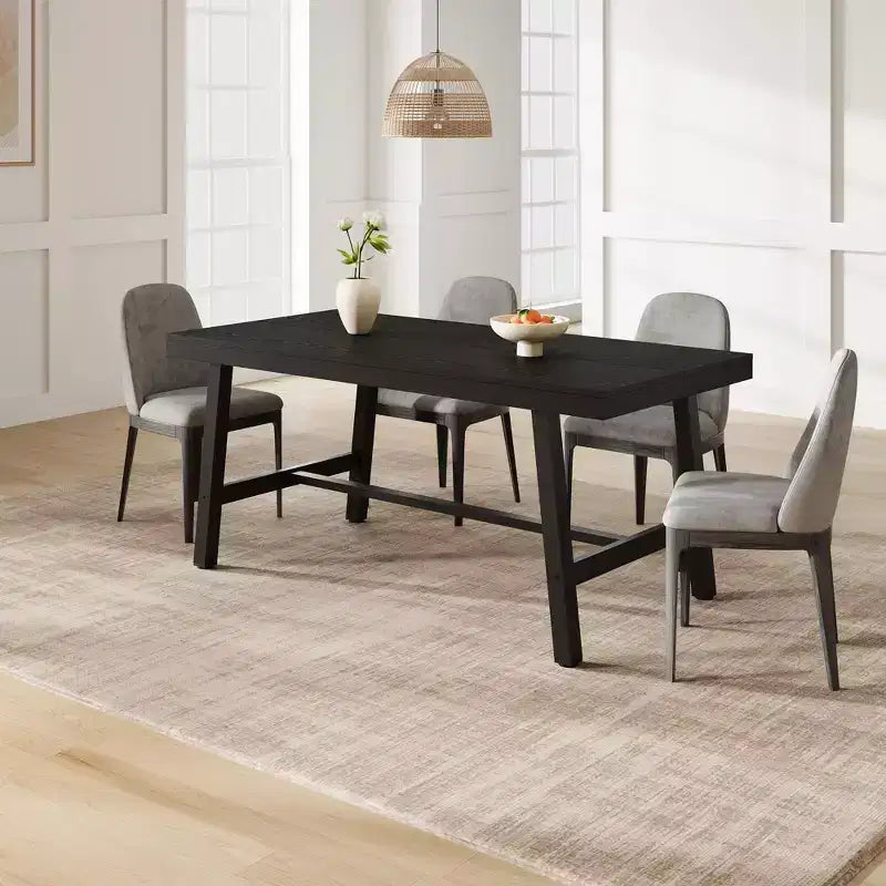 Tavolo da pranzo rettangolare da 160 cm per 6 persone – Gambe in metallo, stile industriale