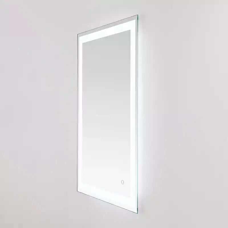Specchio cosmetico a LED rettangolare argento/bianco, 24"L x 36"A, 1 persona