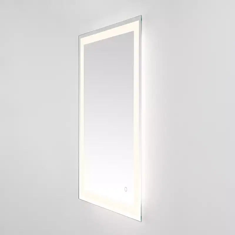 Specchio cosmetico a LED rettangolare argento/bianco, 24"L x 36"A, 1 persona