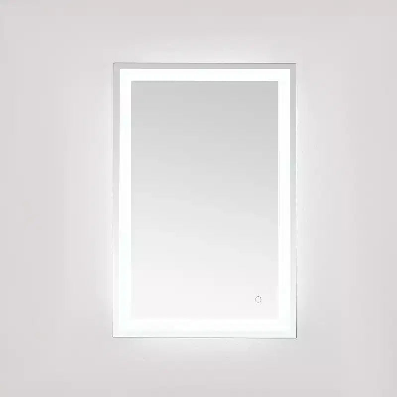 Specchio cosmetico a LED rettangolare argento/bianco, 24"L x 36"A, 1 persona
