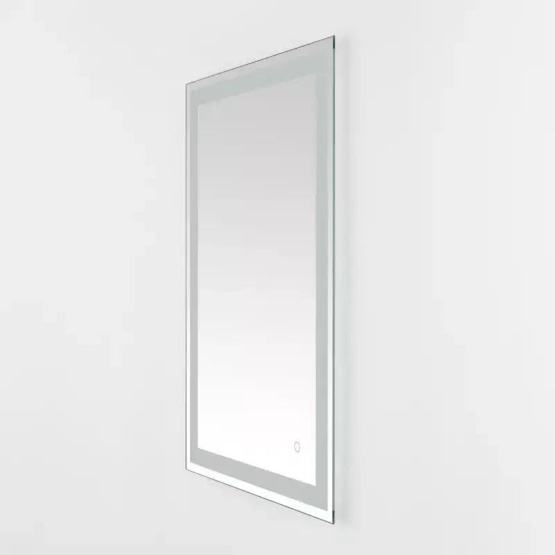 Specchio cosmetico a LED rettangolare argento/bianco, 24"L x 36"A, 1 persona