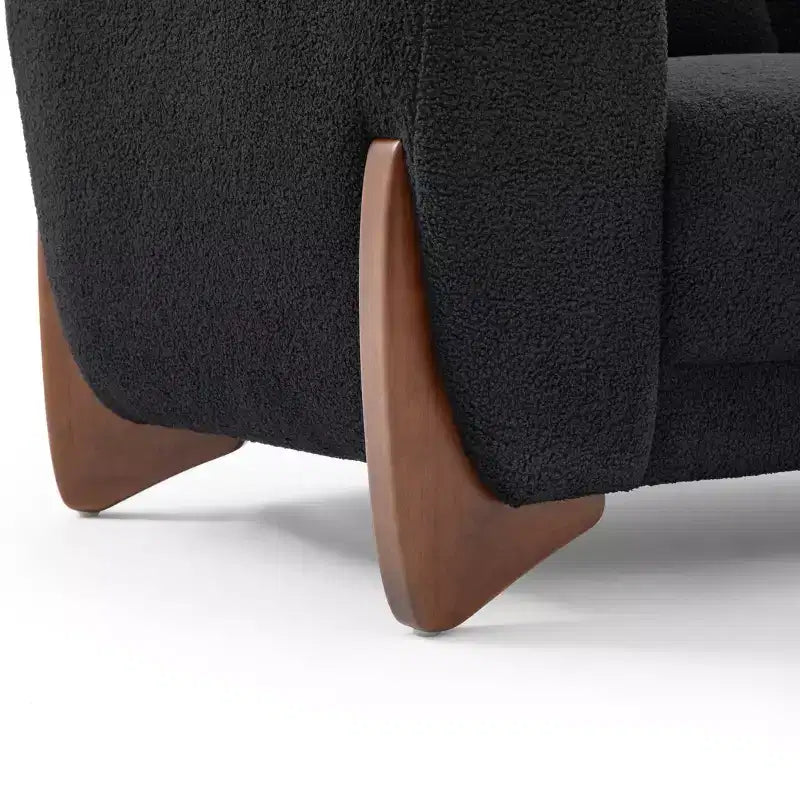 Divano a 3 posti in velluto Mid-Century Modern nero / verde / bianco