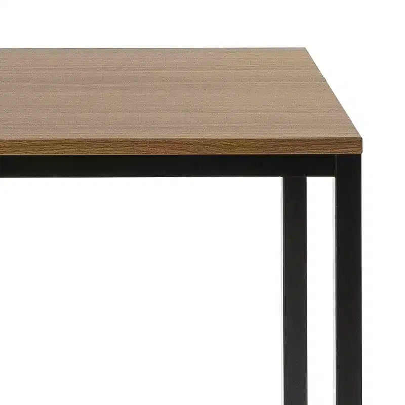 Scrivania con struttura in metallo Marrone / Bianca, 140 cm, 1 persona