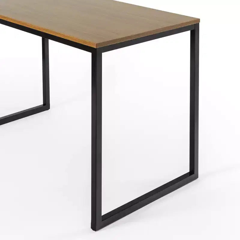 Scrivania con struttura in metallo Marrone / Bianca, 140 cm, 1 persona