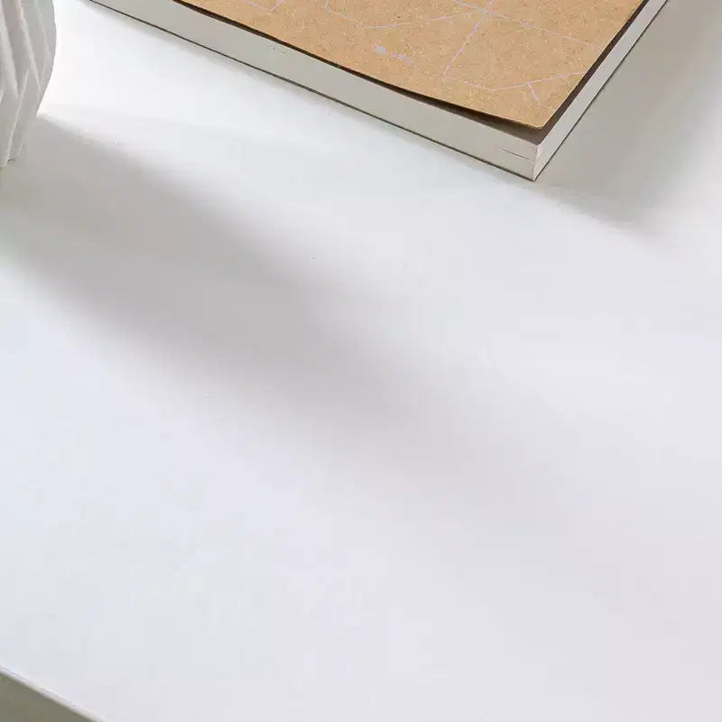 Scrivania con struttura in metallo Marrone / Bianca, 140 cm, 1 persona