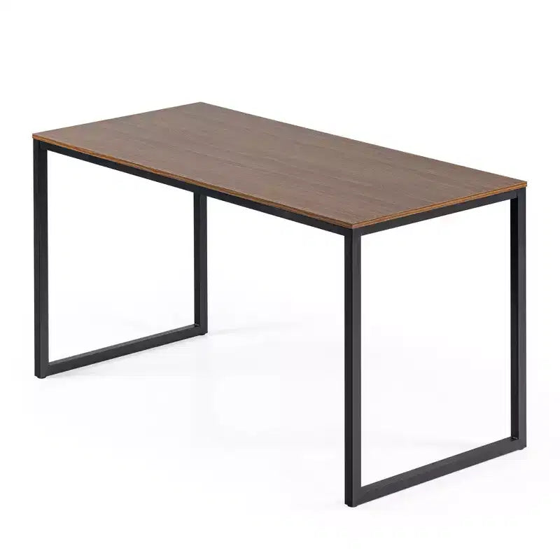 Scrivania con struttura in metallo Marrone / Bianca, 140 cm, 1 persona