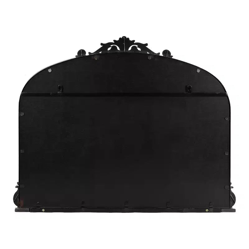 Specchio da parete ad arco nero/oro con mensola, cornice in metallo, 1 pezzo